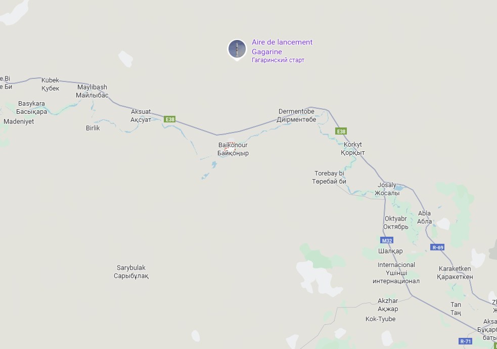 baykonur geolocalisation